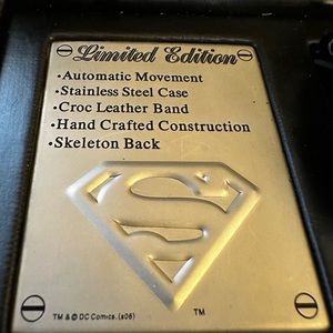 Limited Edition Superman Chronograph Watch with case.
